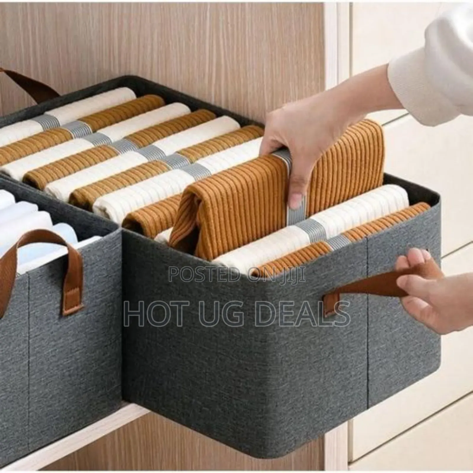 1 Pc Fabric Storage Boxe Drawer 26 Litre Rectangle Storage Baskets