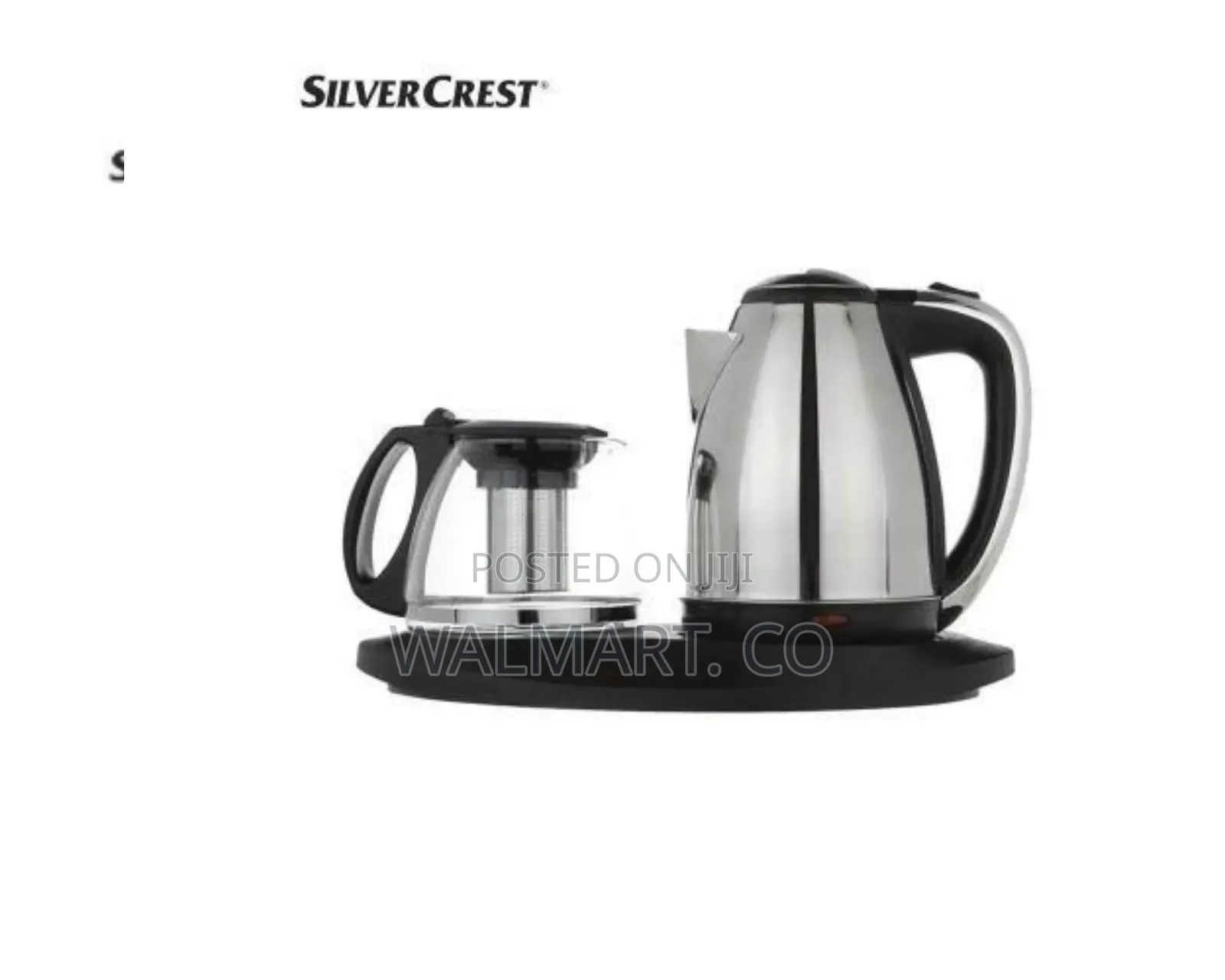 Silvercrest Stainless Steel Electric Kettle and Tea Pot Set