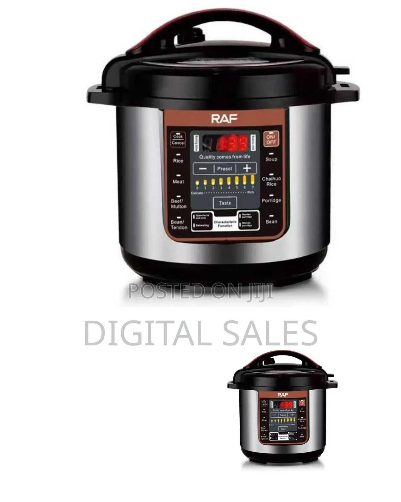 Raf Raf Smart Digital Electric Pressure Cooker (8 Litres)