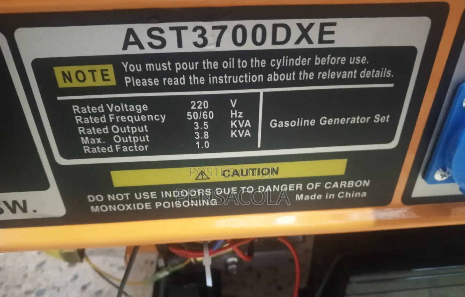 Yamaha 3.8 Kva Petrol Generator