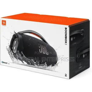 JBL Boombox 3 Portable Bluetooth Speaker in Black.