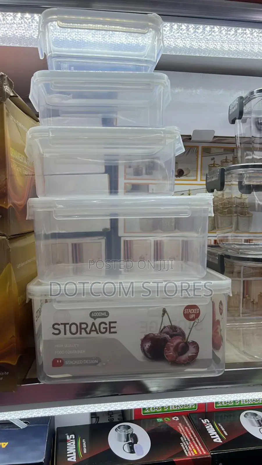 Plastic 5 in 1 Food Storage Containers