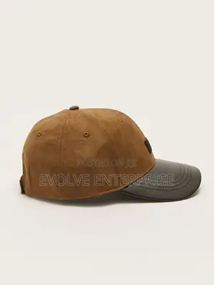 Printed Label Suede Men's Cap Hat