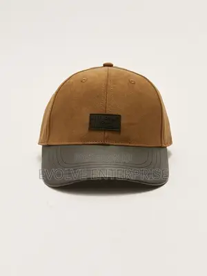 Printed Label Suede Men's Cap Hat