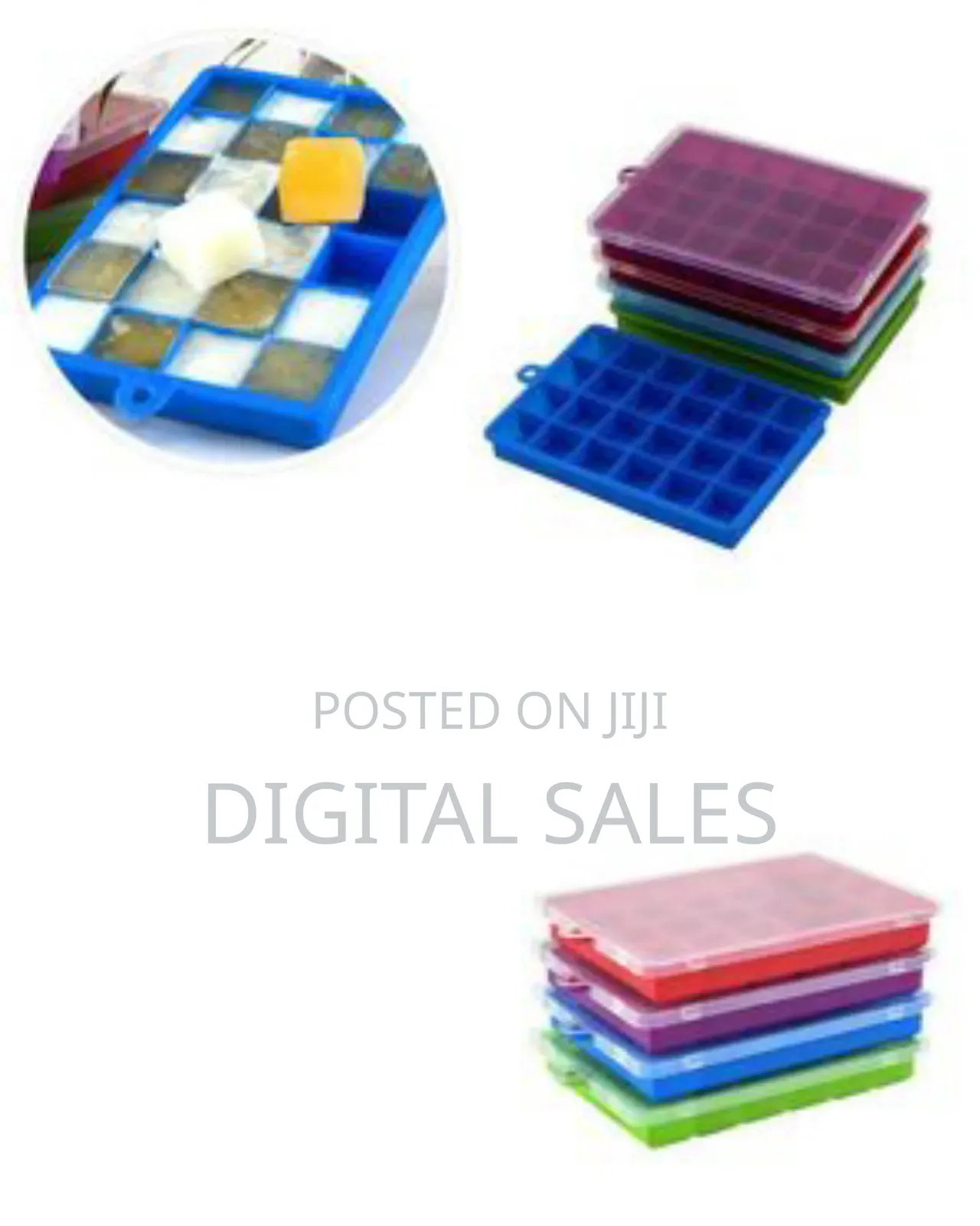 Flexible Silicone Square Ice Cube Tray