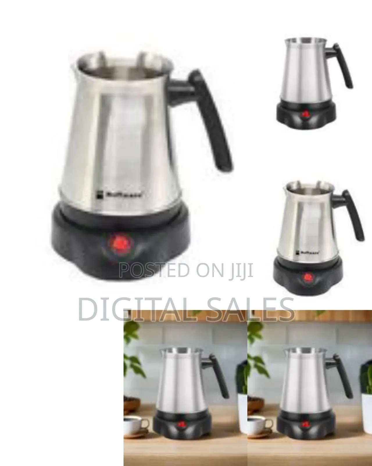 Hoffmans 800ml Grand Electronic Coffee Pot Stainless Steel Coffee Make