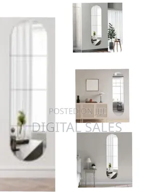 Oval Full Length Mirror Wall Stickers, Removable Square Acrylic Mirror