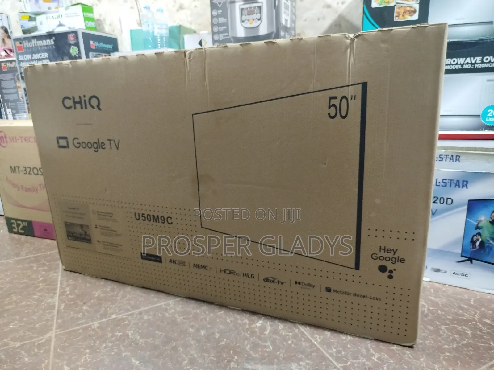 Chiq 50 Smart Android Digital Flat Screen Flameless.