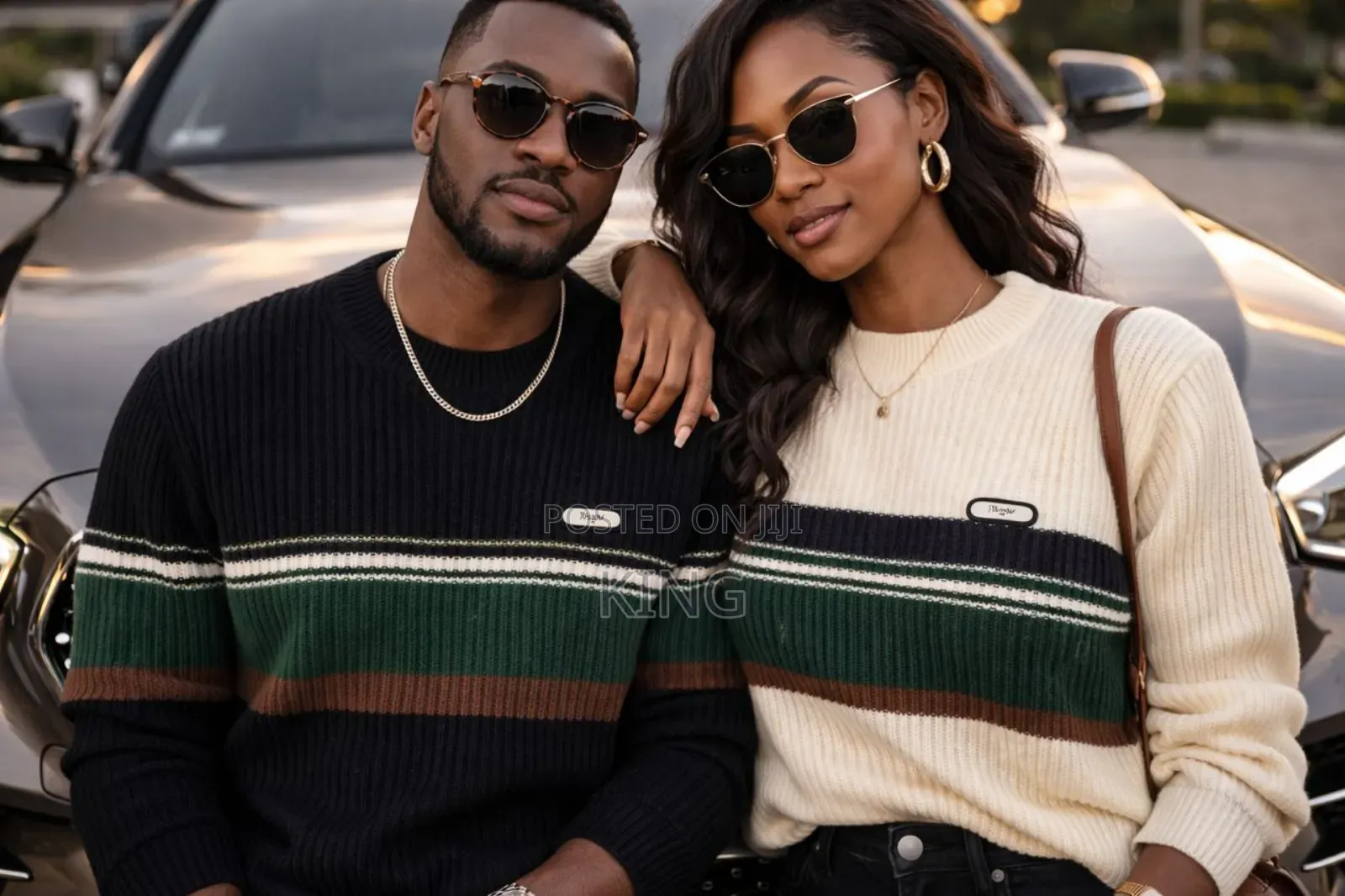 Louise Vuitton Pearl Stripe Sweater