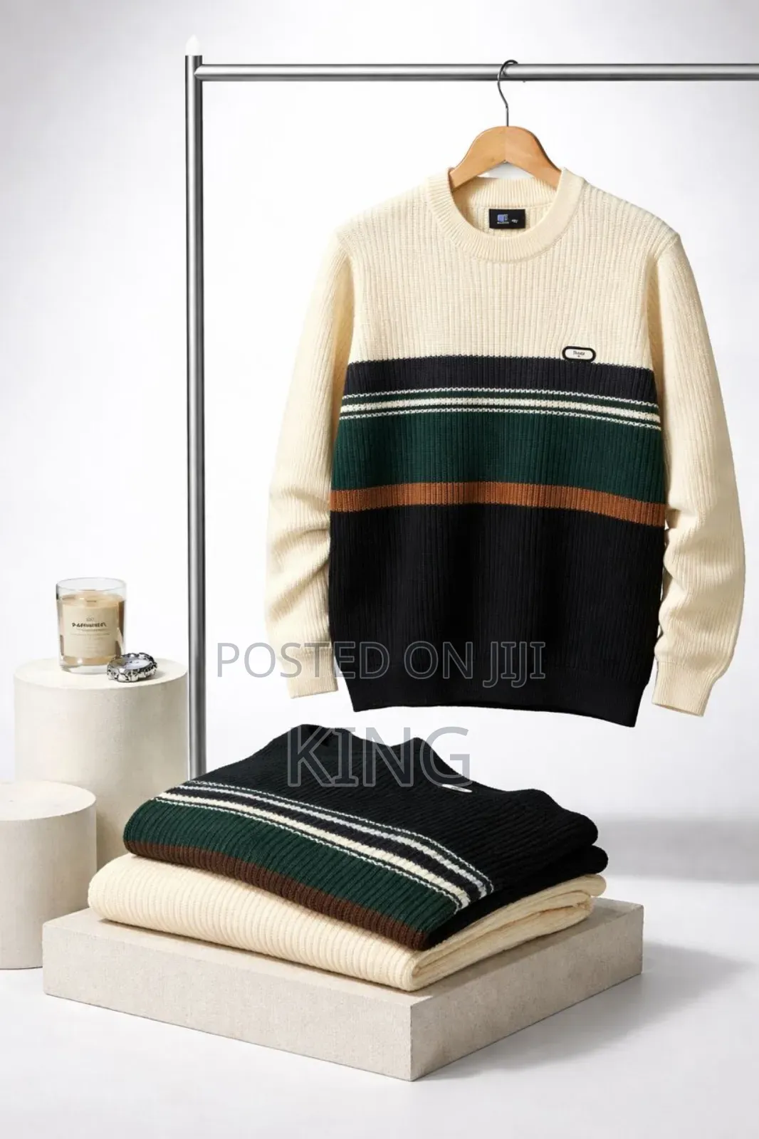 Louise Vuitton Pearl Stripe Sweater