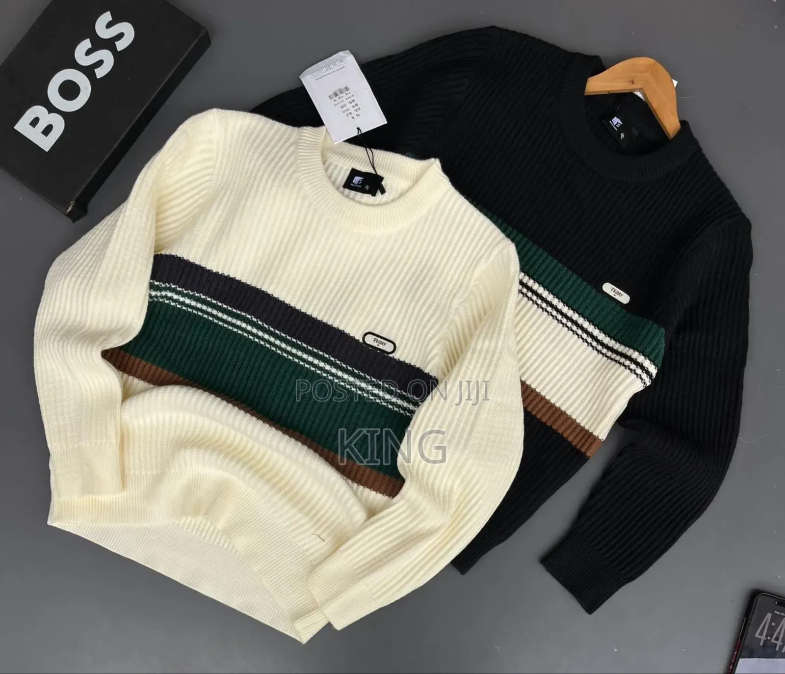 Louise Vuitton Pearl Stripe Sweater