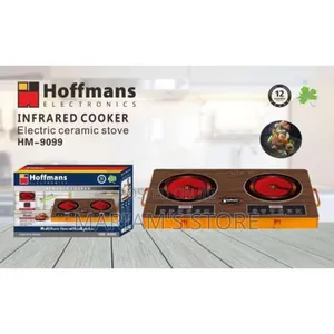 Hoffman's Double Infra Red Cooker Ceramic Stove - Black.