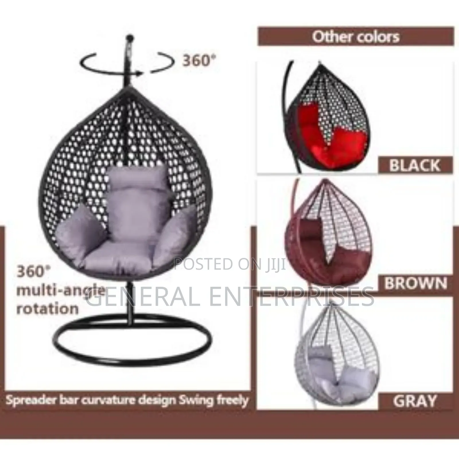 Hanging Egg Chair With A Stand