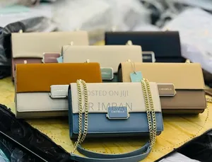 Two-Tone Chain Shoulder Bag.