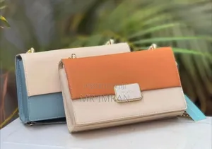 Two-Tone Chain Shoulder Bag.