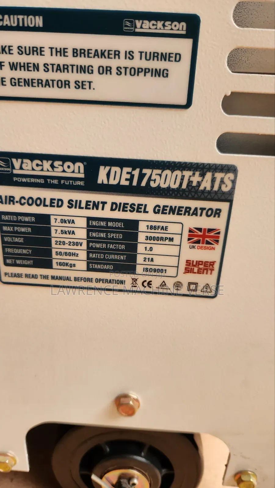 Silent Diesel Generator 7.5kva Will It Ats