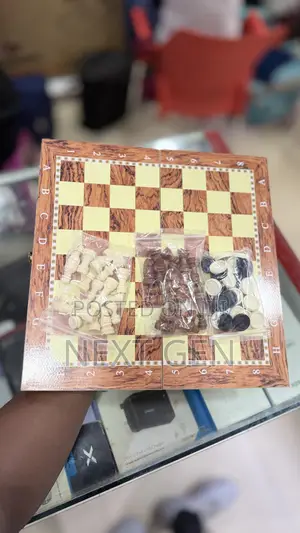 3-in-1 Game Set Including Chess, Checkers, and Backgammon Big