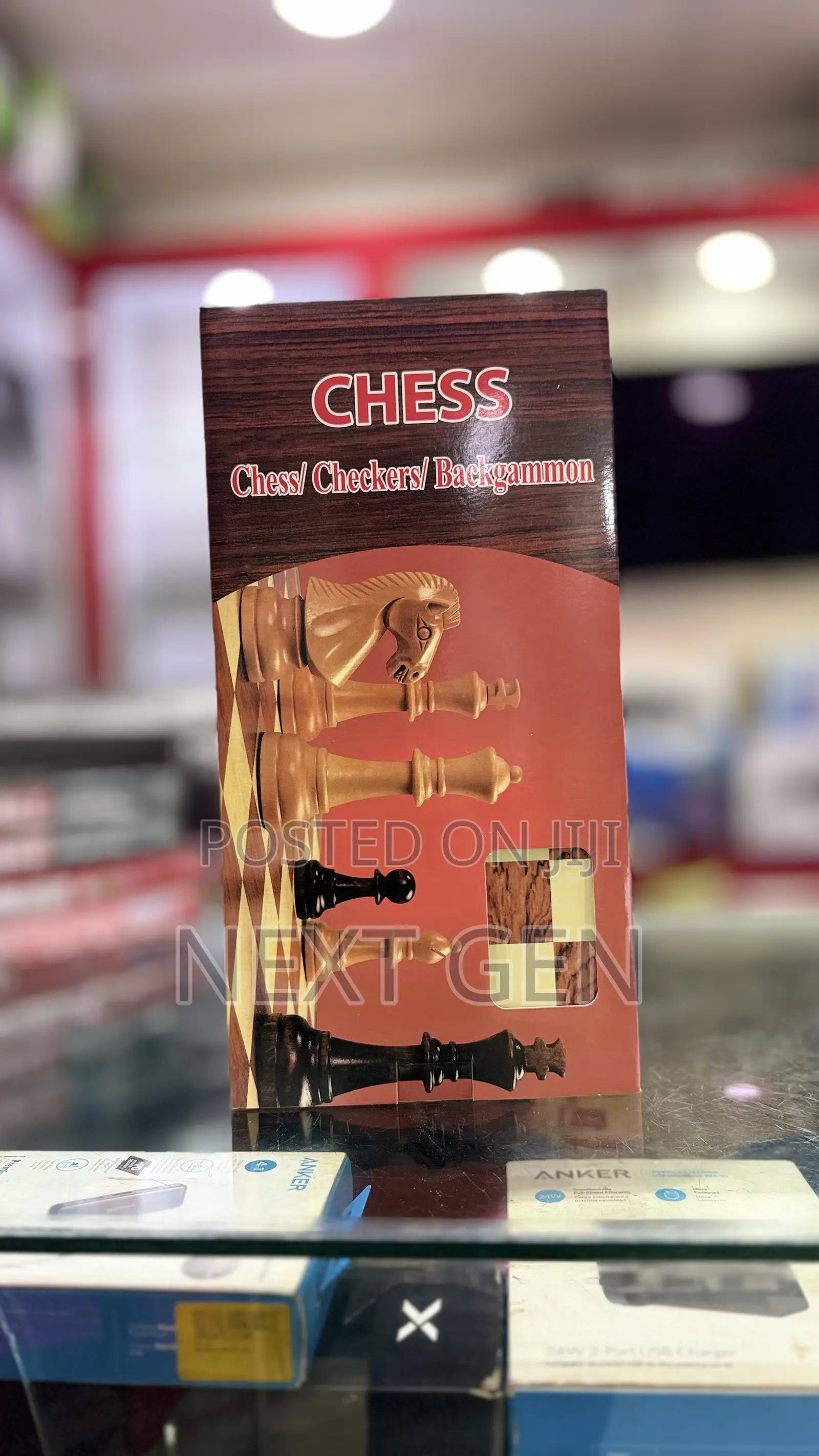 3-in-1 Game Set Including Chess, Checkers, and Backgammon Big