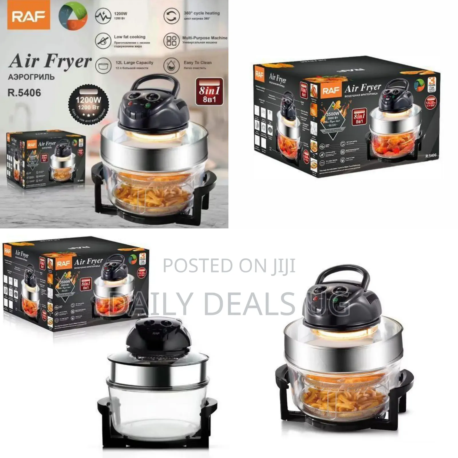 Raf Multi-Functional Halogen Oven / Countertop Air Fryer - Multicolor