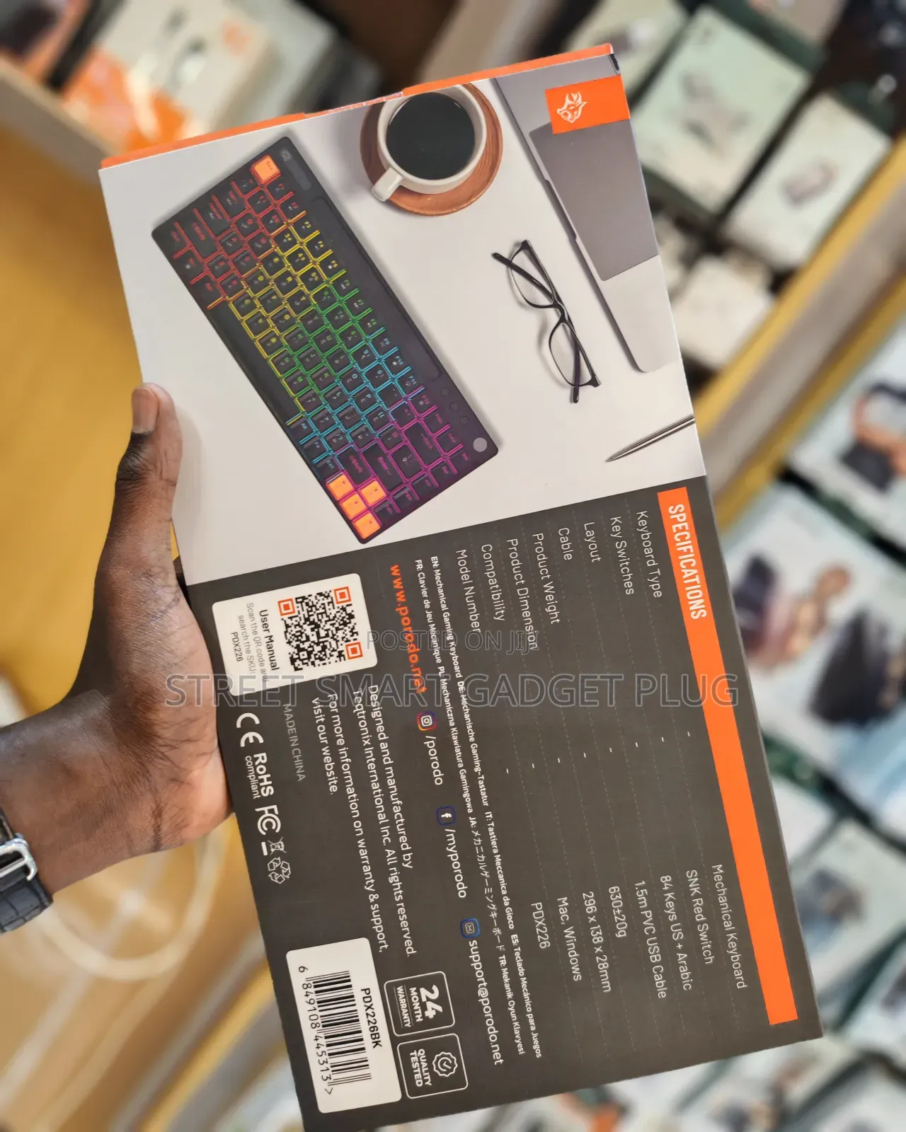 Porodo 84-Keys Mechanical Gaming Keyboard