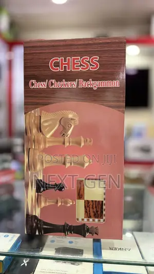 3-in-1 Game Set Including Chess, Checkers, and Backgammon Big