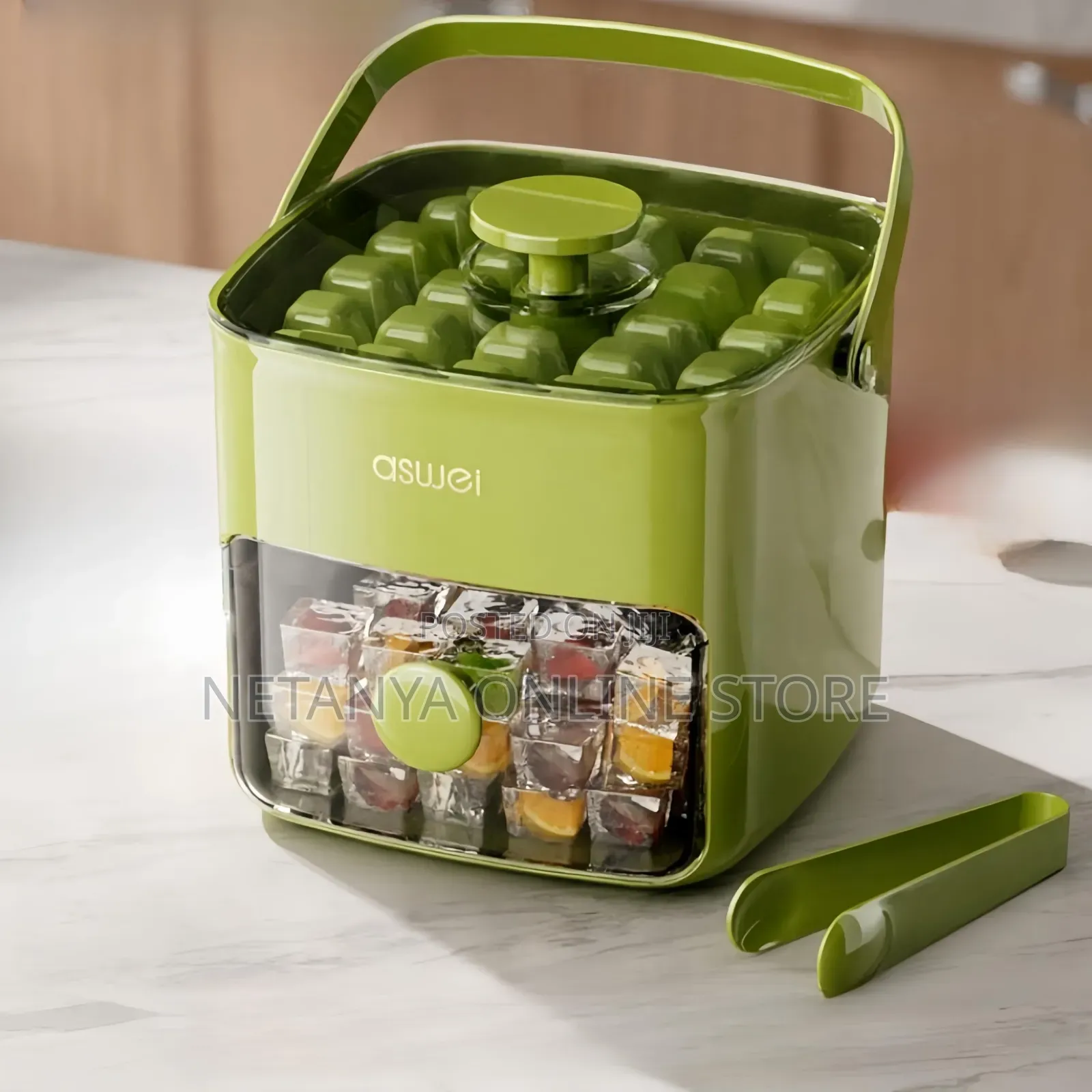 One Press Ice Cube Box and Tray