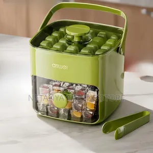 One Press Ice Cube Box and Tray