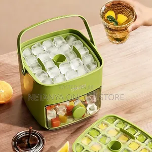 One Press Ice Cube Box and Tray