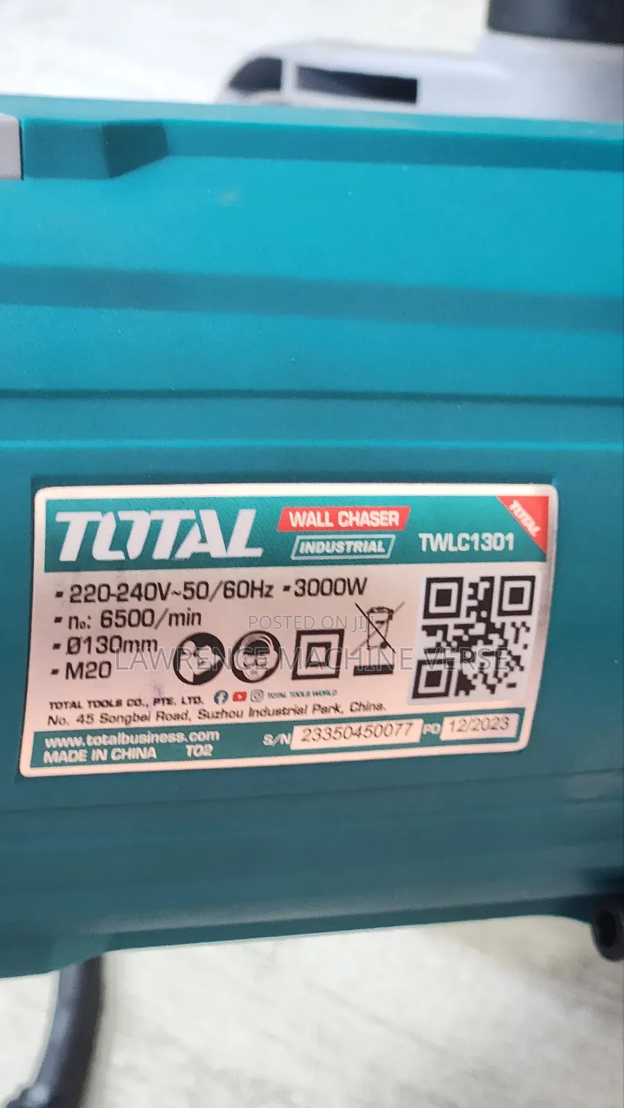 Wall Chaser Industrial Electric 3000 Watts