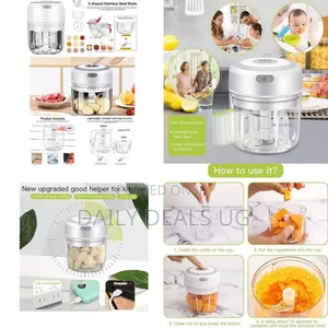 Portable Usb Rechargeable Mini Electric Food Chopper / Garlic Mincer