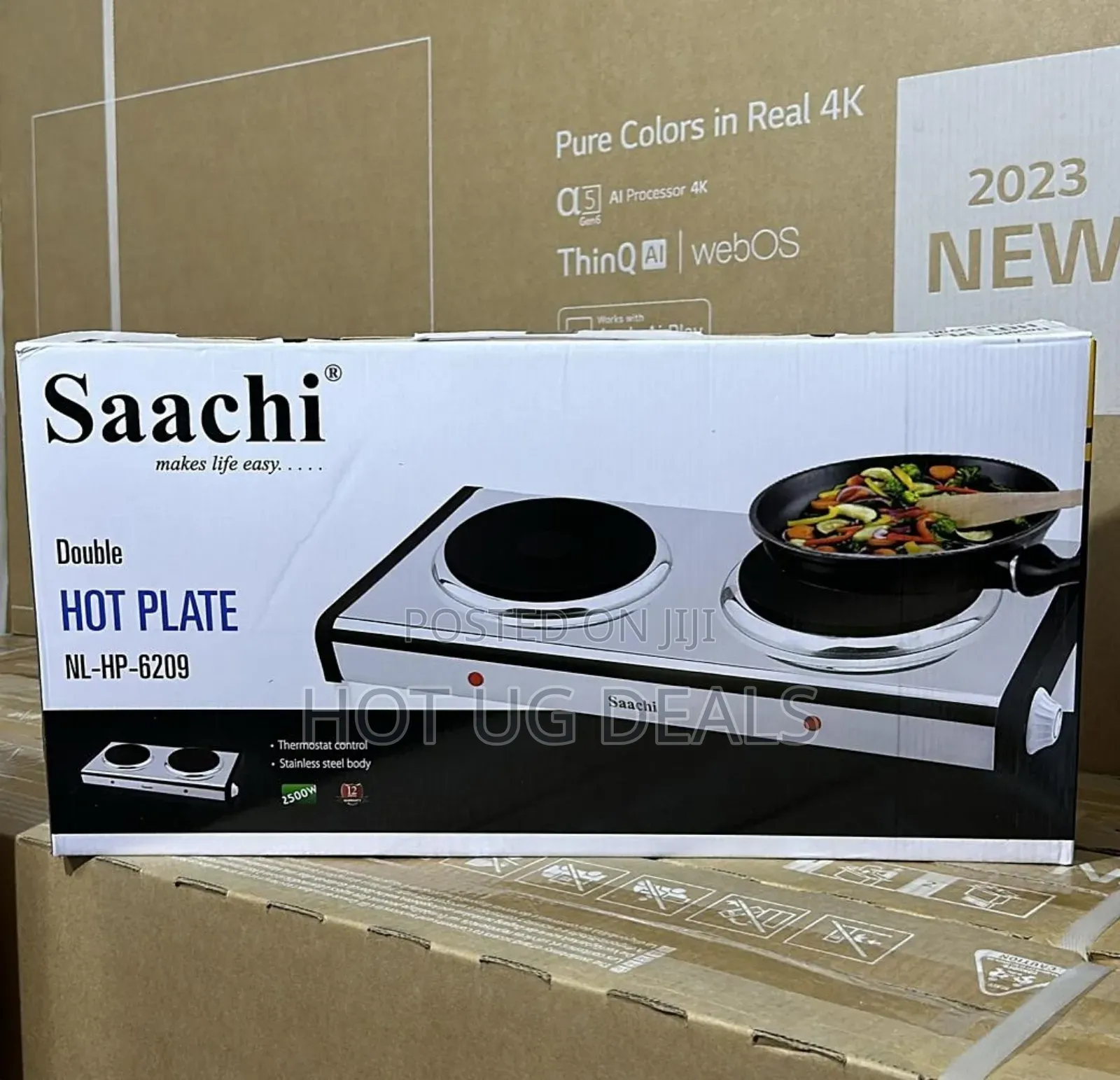 Saachi Double Electric Hot Plate – Multicolour