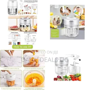 Portable Electric Mini Food Chopper and Garlic Mincer - Multicolor