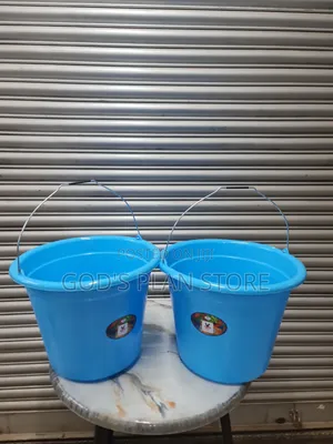 Open Plastic Buckets Plastic Buckets 20litres Light Blue