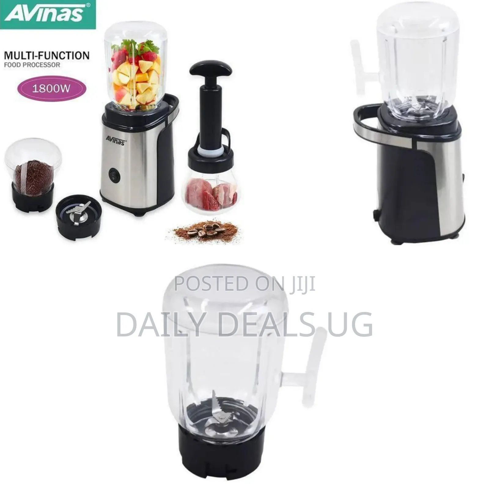 Avinas Multi-Function Food Processor Blender With Grinder and Vacuum