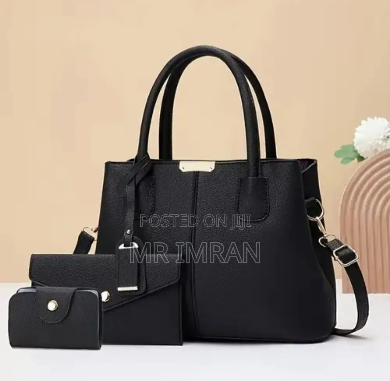 Ziming Faux Leather Top-Handle Handbag