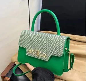 Panel Flap Top Handle Crossbody Bag