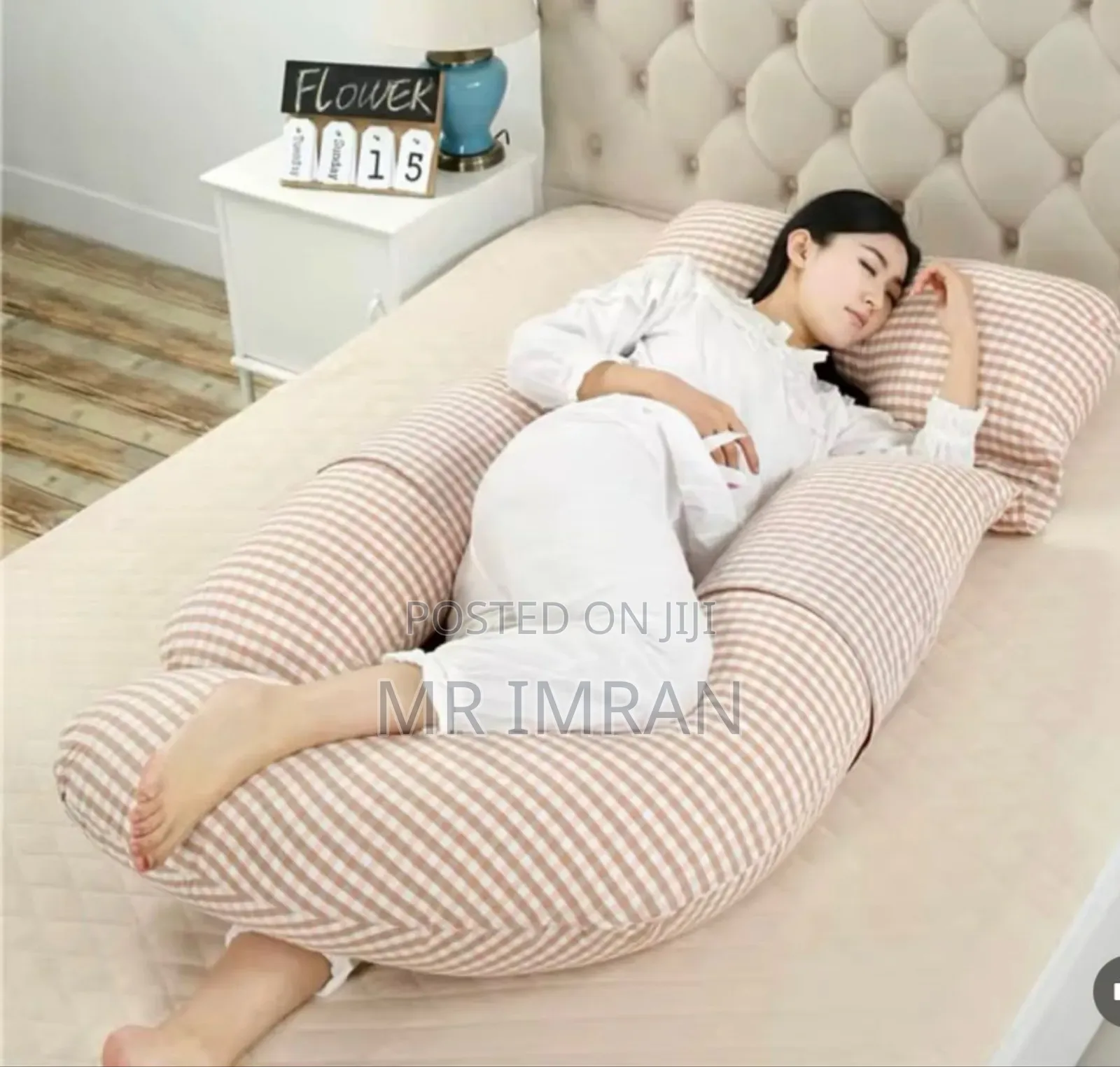 Striped G-Shaped Full Body Pregnancy Pillow