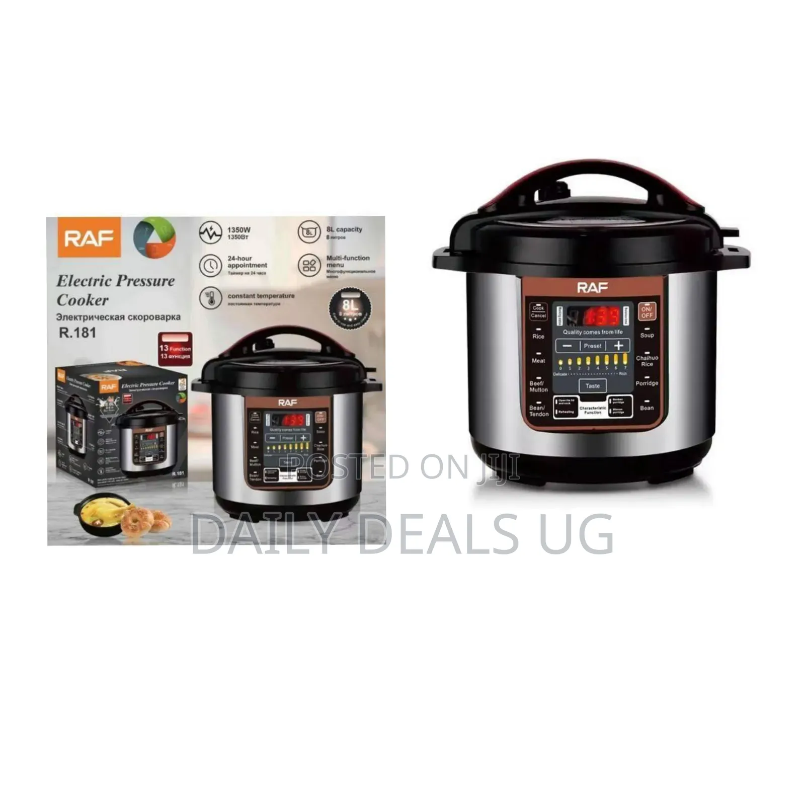 Raf Raf Smart Digital Electric Pressure Cooker (8 Litres) - Multicolor