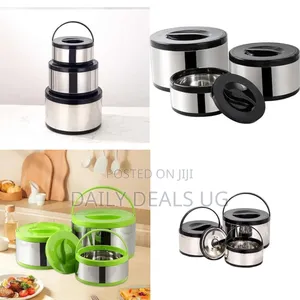 Set of 3 Insulated Thermal Food Casseroles With Handles