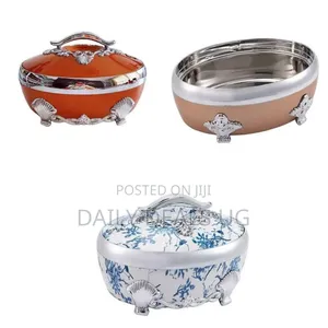 Ornate Insulated Food Warmer Casserole With Metallic Accents-Multicolo