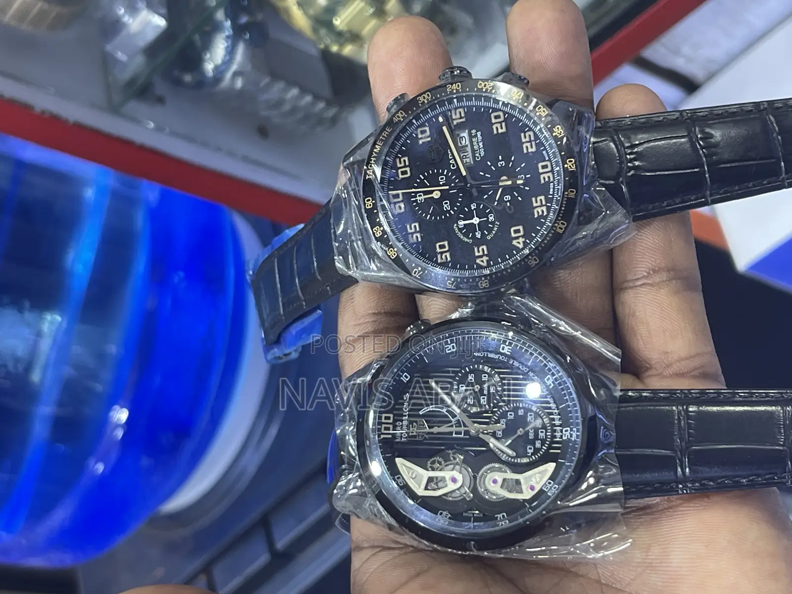 Carrera Genuine Leather Strap Watch