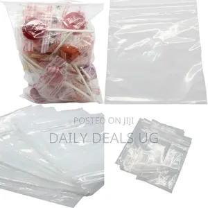 100pcs Poly Zip Lock Bags, Reclosable PVC Ziplock Bags