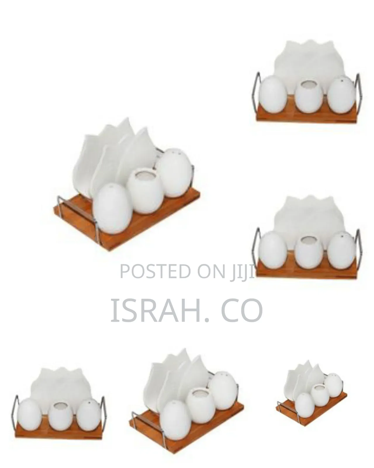 Pepper, Salt Shaker, Napkin, Toothpick Holder Set