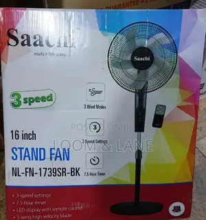 Saachi 16 Inch Stand Fan (Model Nl-Fn-1739sr-Bk)