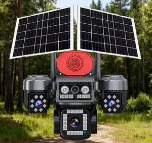 Solar Powered Security 4 Lens Camera of Good Quality and Clear Image
