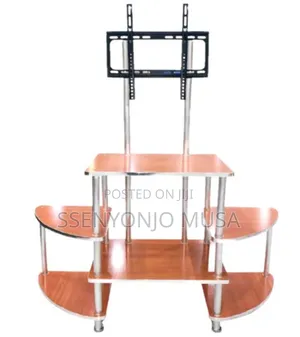 Wooden Ym Tv Stand - Black, Durable Quality (24-65 Inches)
