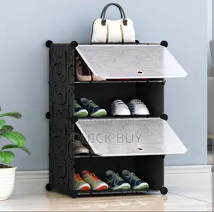 4 Tier Shoe Rack Organizer Storage Stackable