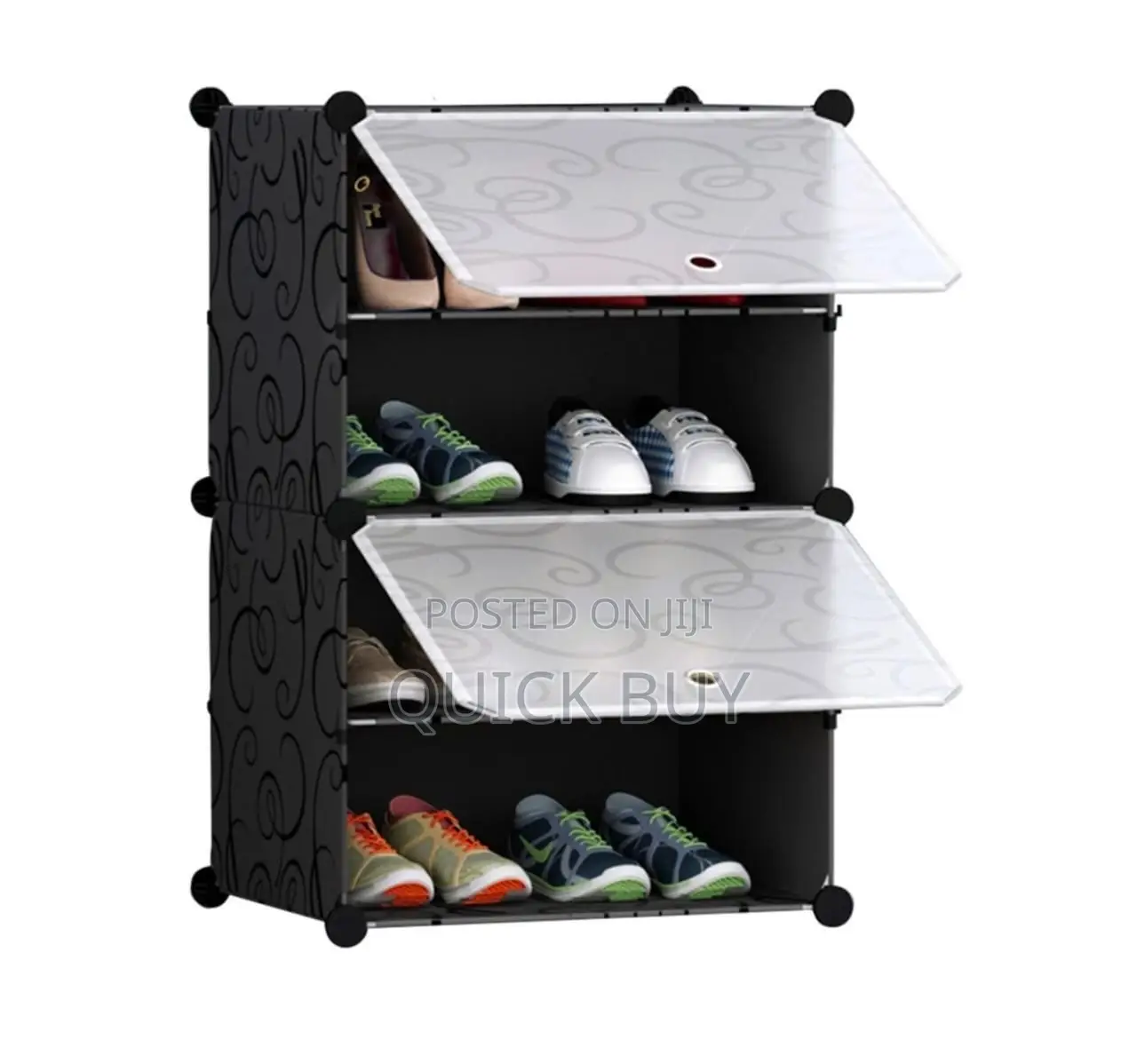 4 Tier Shoe Rack Organizer Storage Stackable