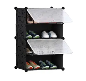 4 Tier Shoe Rack Organizer Storage Stackable