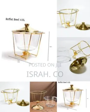 4l Glass Chafing Dish Buffet Set Stove Server Food Warmer